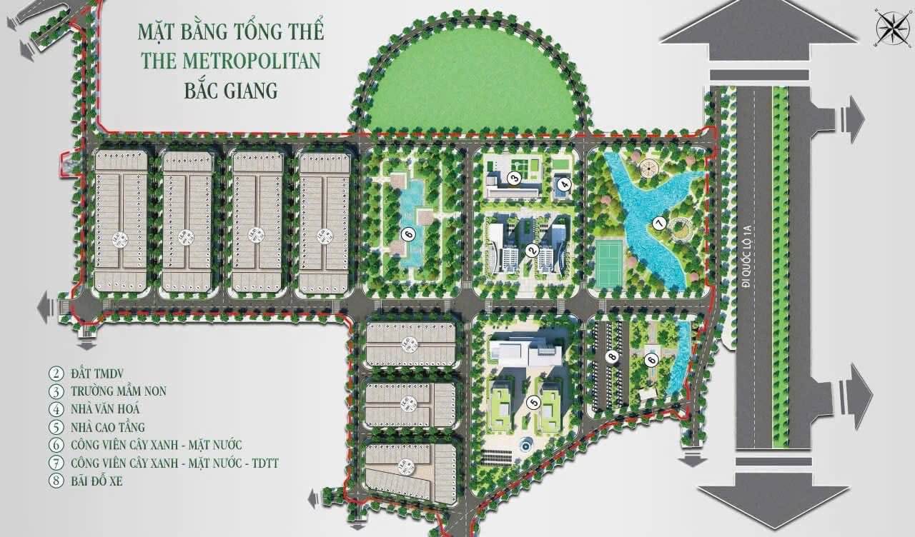 mặt bằng dự án the metropolitan bắc giang