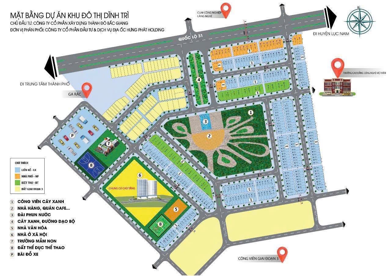 mặt bằng dự án harmonia city bắc giang